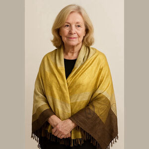 Pashmina Scarf Gold and Brown Soft Luxurious